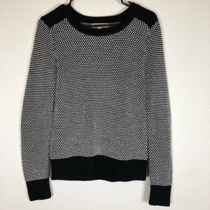 Banana Republic black white wool sweater small